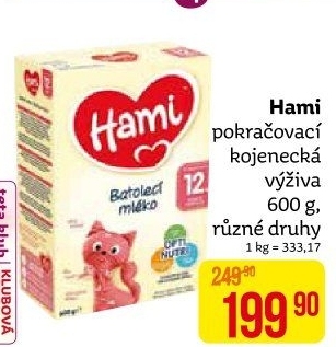 Výživa mléčná Hami