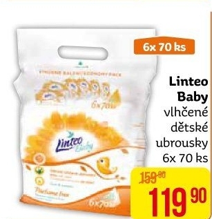 Vlhčené ubrousky dětské Linteo Baby