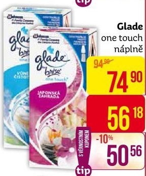 Osvěžovač vzduchu One touch Glade by Brise - náplň