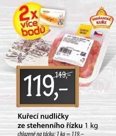 Kuřecí nudličky ze stehenního řízku Vodňanské kuře
