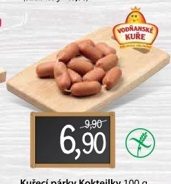 Párky kuřecí Koktejlky Vodňanské kuře