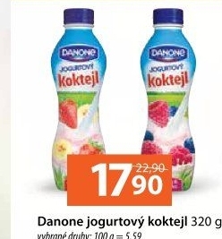 Jogurtový nápoj koktejl Danone