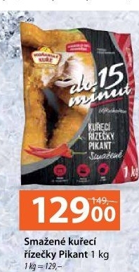 Řízečky kuřecí smažené mražené Pikant Vodňanské kuře
