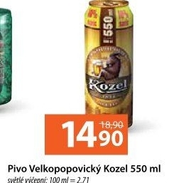 Pivo světlé výčepní 10°Velkopopovický Kozel