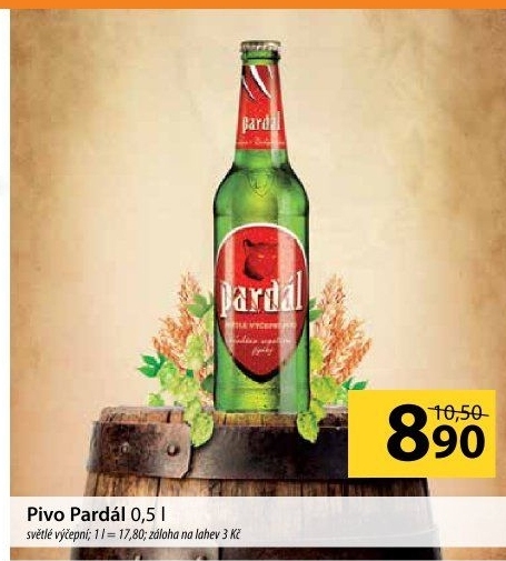Pivo světlé výčepní 10° Pardál