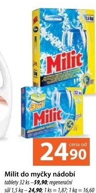 Tablety do myčky Milit