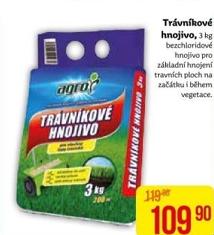 Trávníkové hnojivo Agro
