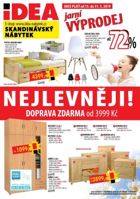 akční leták IDEA nábytek 15.5.2019-31.5.2019
