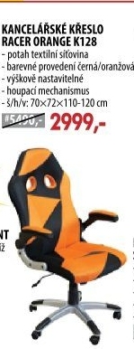 Kancelářské křeslo RACER ORANGE