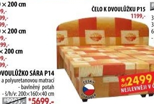 Dvoulůžko SÁRA s úložným prostorem