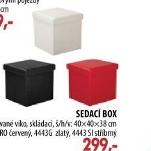 Sedací úložný box krémově bílý