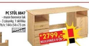 PC stůl 8847 lakovaný