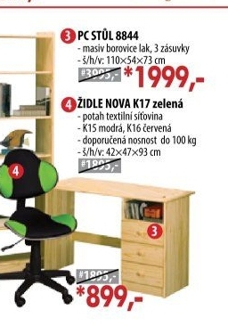 PC stůl 8844 lakovaný