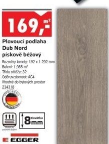 Plovoucí podlaha Egger