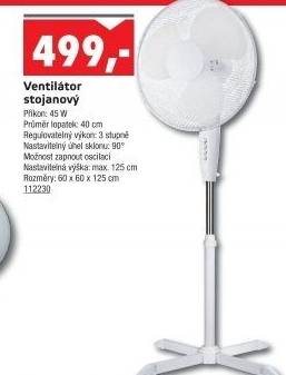 Ventilátor stojanový Solight 1S22