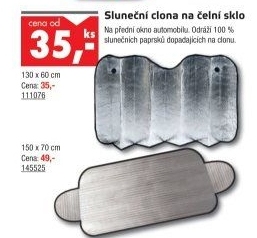 Clona na přední sklo auta
