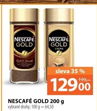 Instantní kávy Nescafé Gold