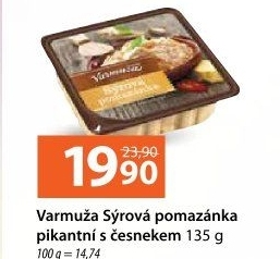 Pikantní sýrová pomazánka s česnekem Varmuža