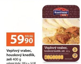 Vepřový vrabec, houskový knedlík, zelí Vltavotýnské lahůdky