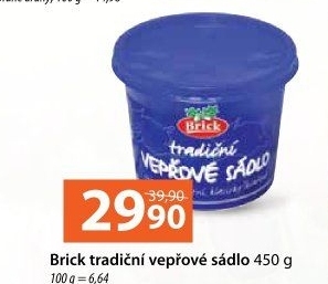 Sádlo vepřové tradiční Brick