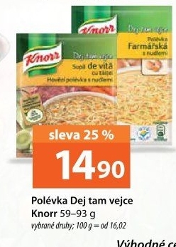 Instantní polévka Dej tam vejce Knorr