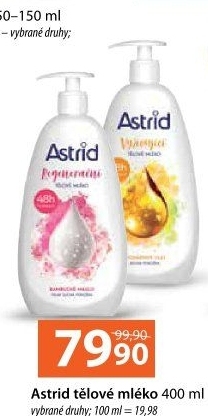Tělové mléko Astrid