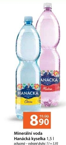 Ochucená voda Hanáckákyselka