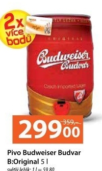 Pivo světlý ležák B: Original Budweiser Budvar - soudek
