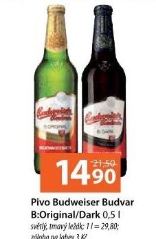 Pivo světlý ležák B: Original Budweiser Budvar