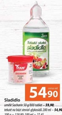 Sladidlo Sacharin Fan