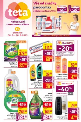 akční leták Teta drogerie 30.5.2019-10.6.2019