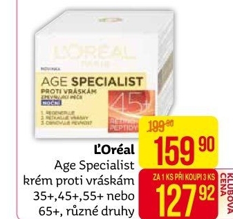 Krém pleťový proti vráskám Age Specialist L'