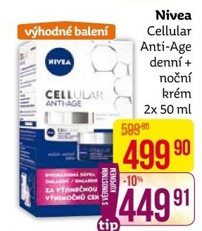 Balení krém denní a noční omlazující Anti-age Cellular Nivea