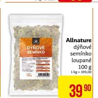Dýňová semínka loupaná Allnature