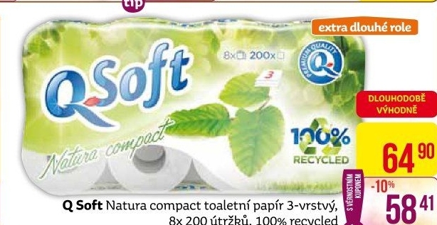 Toaletní papír 3vrstvý Q Soft