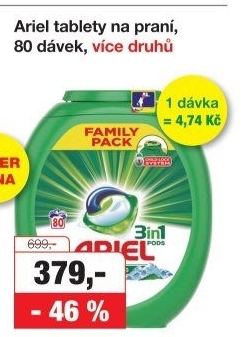 Prací kapsle 3v1 Ariel