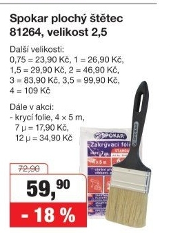 PLOCHÝ ŠTĚTEC SPOKAR