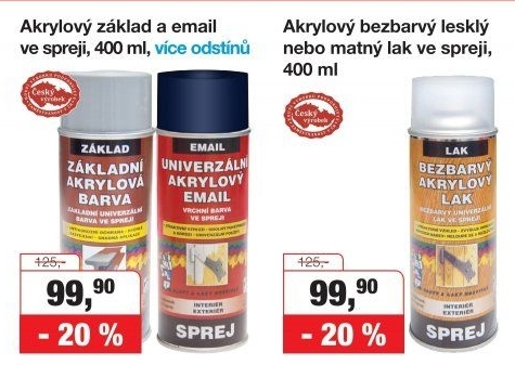Barva ve spreji Barvy a laky Hostivař