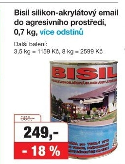 Silikon - akrylátový email Bisil