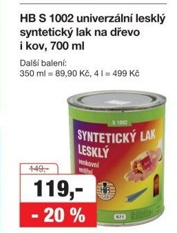 Syntetický leský lak UNI HB lak