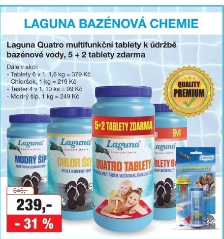 Přípravek do bazénu Chlor Šok Laguna
