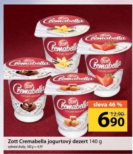 Jogurtový dezert Cremabella Zott