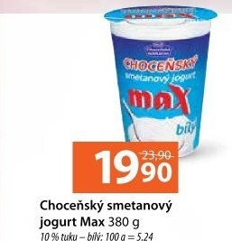 Bílý jogurt smetanový max Choceňský