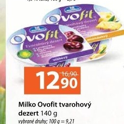Dezert tvarohový Ovofit Milko