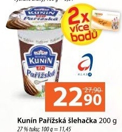 Pařížská šlehačka Kunín 27%