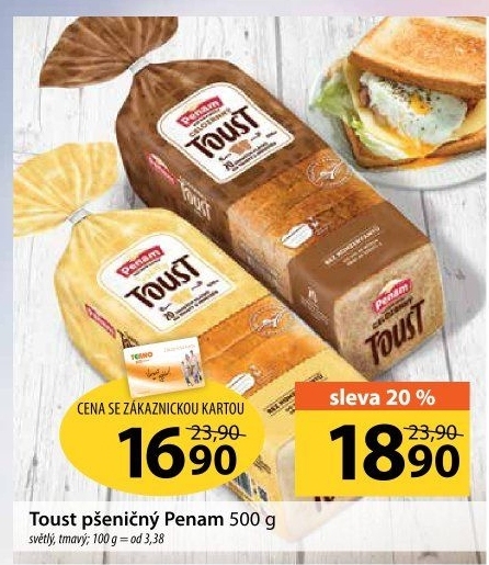 Rosický toustový chléb Penam
