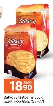 Těstoviny vaječné Zátkovy