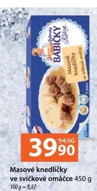 Knedlíčky masové ve svíčkové omáčce mražené Dobroty babičky Kláry