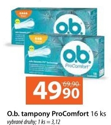 Tampony ProComfort O.B.