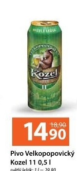 Pivo světlý ležák Velkopopovický Kozel